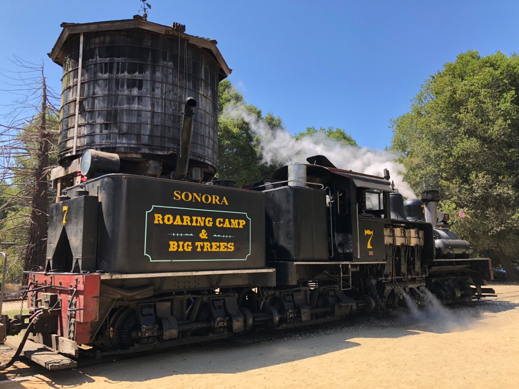 Roaring camp steam train in California