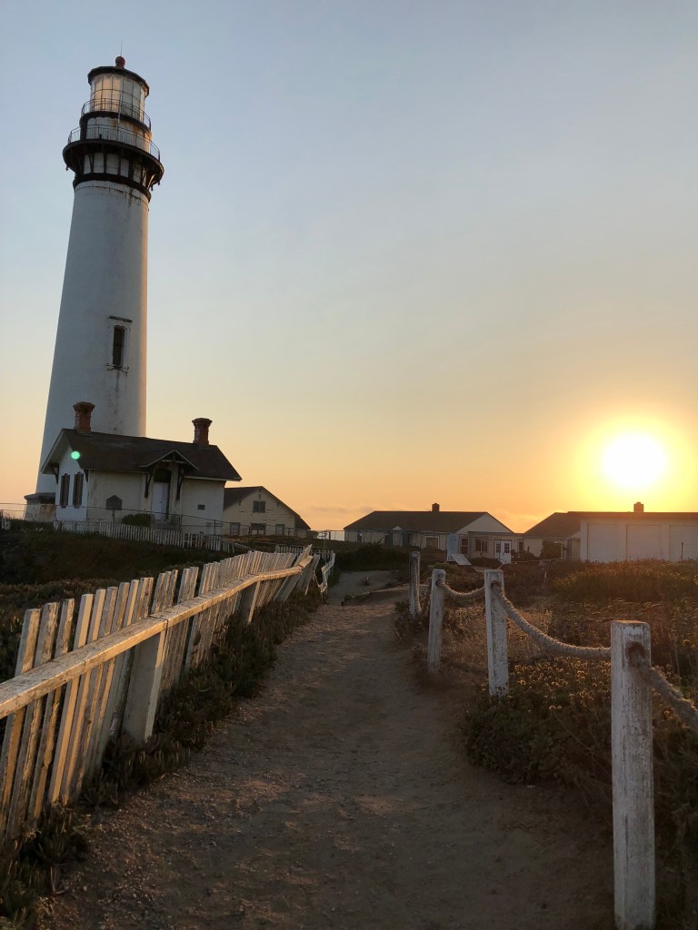 Path to Pigeon Point Lighthouse on Pacific Coast Highway