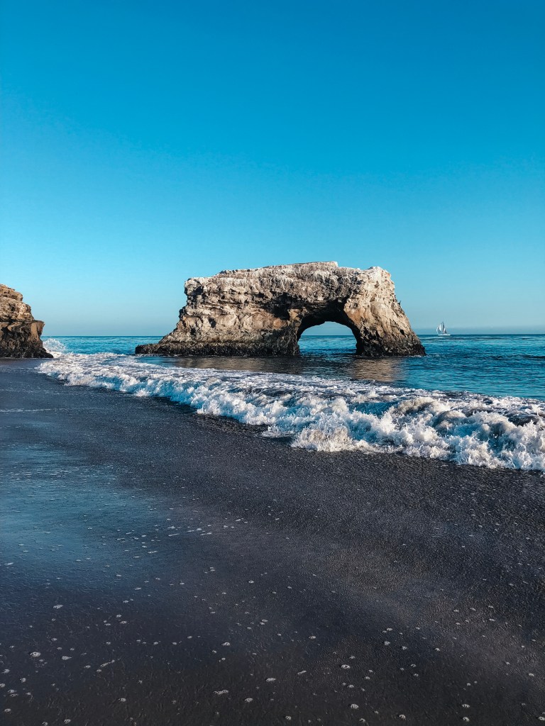 Natural Bridges State Beach Oceanside on Pacific Coast Highway