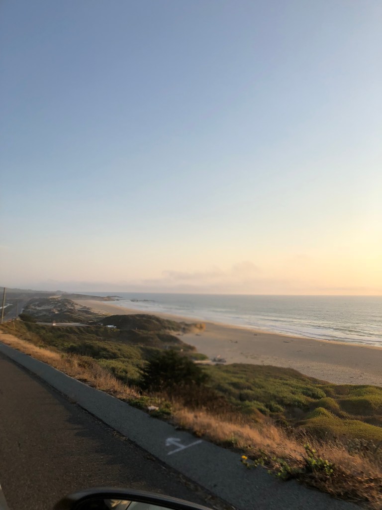View from the Pacific Coast Highway of the Ocean